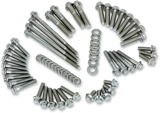 Fastener Kit - External Primary/Transmission - 12-Point - M8