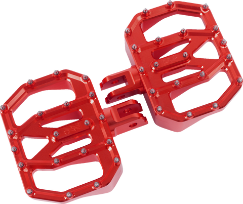 Mini Aggressor Floorboards - Red - Front