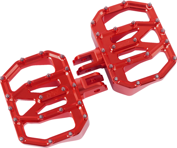 Mini Aggressor Floorboards - Red - Front