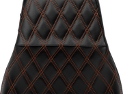 Tailwhip Daddy Long Legs Seat - Burnt Orange Double Diamond Stitch - FLH/FLT '23-'24