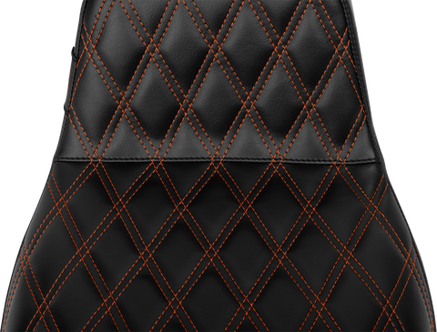 Tailwhip Daddy Long Legs Seat - Burnt Orange Double Diamond Stitch - FLH/FLT &