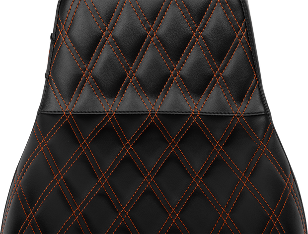 Tailwhip Daddy Long Legs Seat - Burnt Orange Double Diamond Stitch - FLH/FLT &