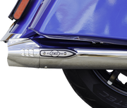 4" Broadhead Slip-On Mufflers - Fishtail - Chrome