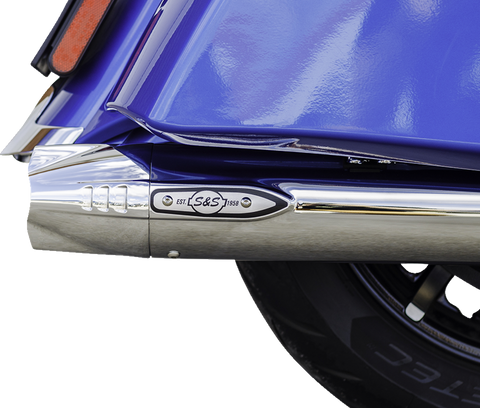 4" Broadhead Slip-On Mufflers - Fishtail - Chrome