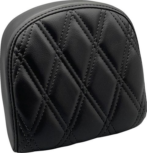 Sissy Bar Pad - Small - Double Diamond - Dull Black