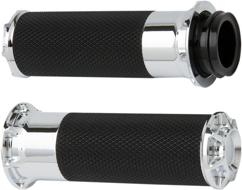 Beveled Grips - Cable - Chrome