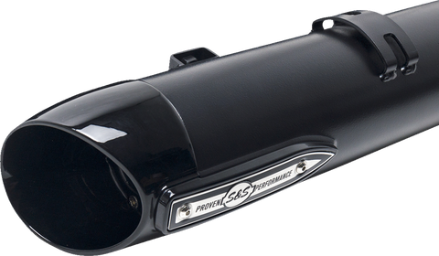 4" Broadhead Slip-On Mufflers - Slash Cut - Black