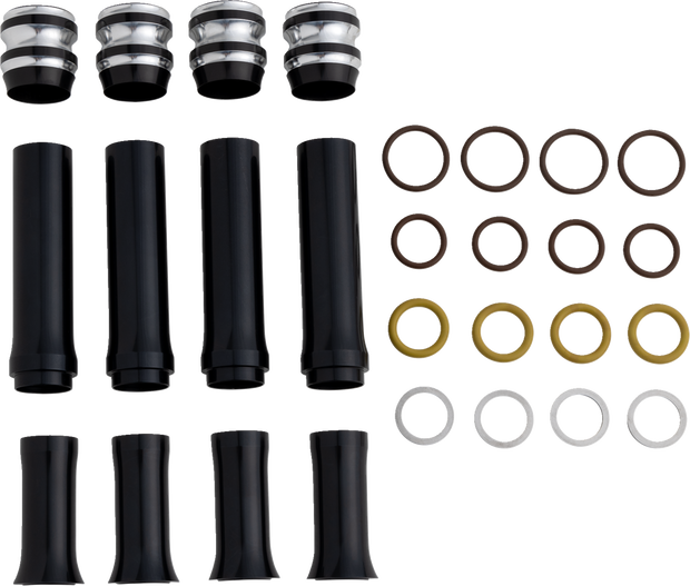 Pushrod Tube Cover Kit - 10 Gauge® - Black - M8