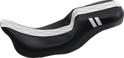 Outcast Daddy Long Legs Seat - 2Up - w/o Backrest - Black w/ White Double Diamond Inlay - FL '08-'22