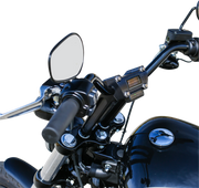 Handlebar Risers - Straight - 8" - Gauge Cutout - Black