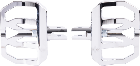 Mini Aggressor Floorboards - Chrome - Front