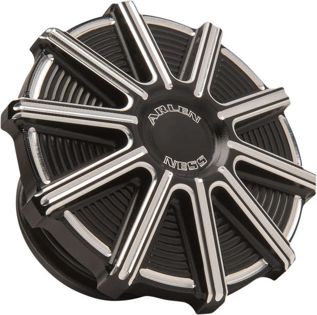 Vented Gas Cap - 10 Gauge - Black Machined Accents
