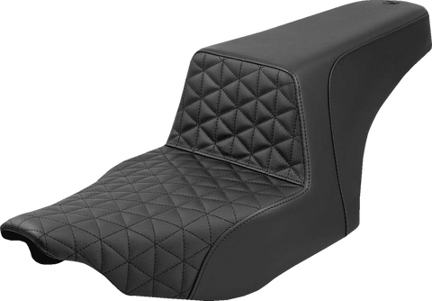 Step-Up Seat - Tri-Gripper - Black - FLH/FLT &
