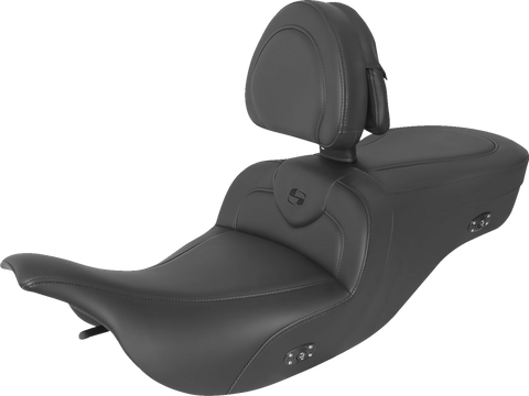 Heated RoadSofa™ Seat - With Backrest - Black W/Black Stitching