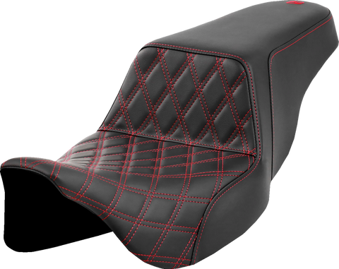 Step-Up Seat - Front Lattice Stitch - Red Stitch - FLH/FLT &