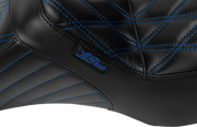 Tailwhip Seat - Blue Double Diamond Stitch - FLH/FLT -'23-'24