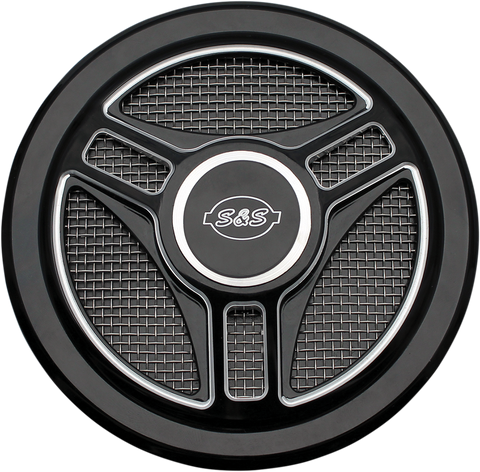 Air Cleaner Cover - Triple-Spoke - Black