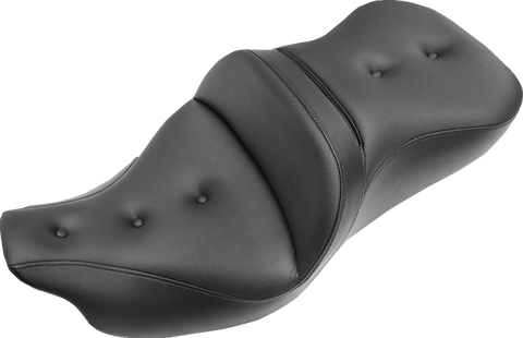 Pillow-Top Roadsofa™ Seat - with Backrest - Black - FLH/FLT &