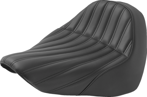 Knuckle Solo Seat - Ribbed - Black - FL/FX &
