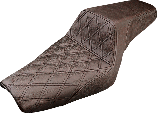 Step-Up Seat - Front Lattice Stitch - Brown - XL