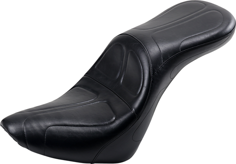 Maverick Daddy Long Legs Seat - Black - Stitched - Softail &
