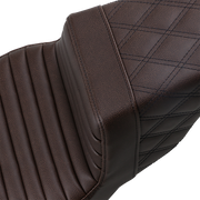 Step-Up Seat - Front Tuck-n-Roll/Rear Lattice Stitch - Brown - FL '08-'24