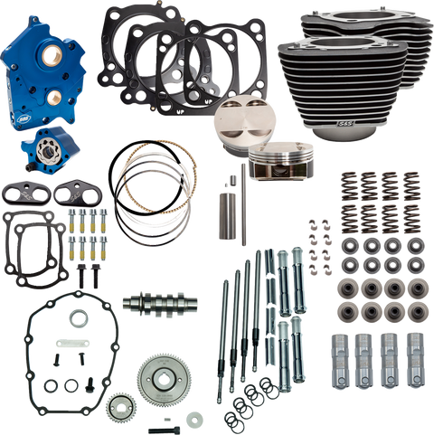 Power Pack - 4.375" Stroke - Oil Cooled - Black w/o Highlights - M8