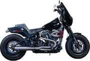 2-into-1 Superstreet Exhaust System - 50 State - M8 Softail - Stainless Steel