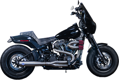 2-into-1 Superstreet Exhaust System - 50 State - M8 Softail - Stainless Steel