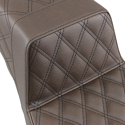 Step-Up Seat - Full Lattice Stitch - Brown