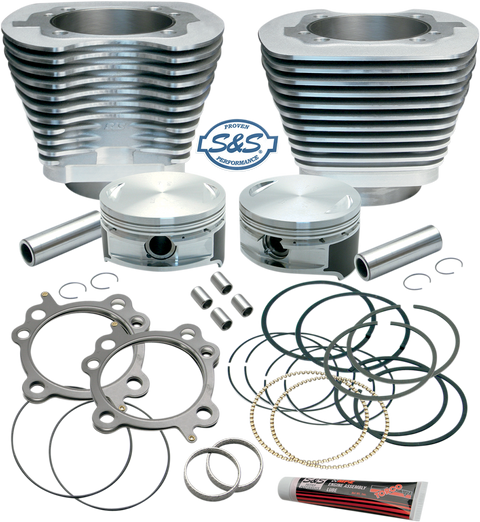 Cylinder & Piston Replacement for S&S 106" Stroker Kit - Silver