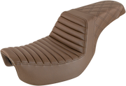 Step-Up Seat - Front Tuck-n-Roll/Rear Lattice Stitch - Brown