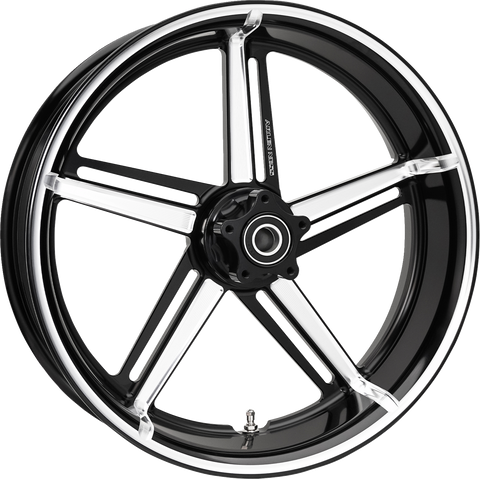Wheel - Factory 24 - Front - Black/Contrast Cut - 21x5.5