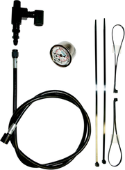 Remote Oil Pressure Gauge/Line Kit - Black