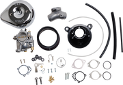 Super E Carburetor with Stealth Air Cleaner Kit - Chrome - Twin Cam
