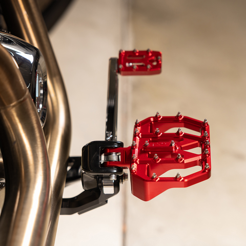 Mini Aggressor Floorboards - Red - Rear