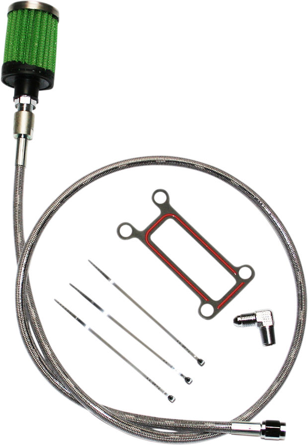 Oil Tank Breather Kit - Stainless - 99&