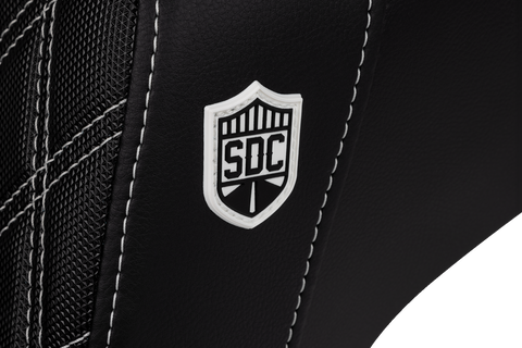 Pro Series SDC Performance Seat - Carbon Fiber/Lumbar Gripper - White Stitch - Dyna &
