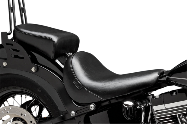 Bare Bones Pillion Pad - Deluxe - Smooth - Black - FLS/FXS &
