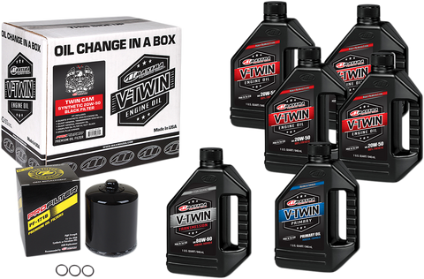 Twin Cam Synthetic 20W-50 Oil Change Kit - Black Filter