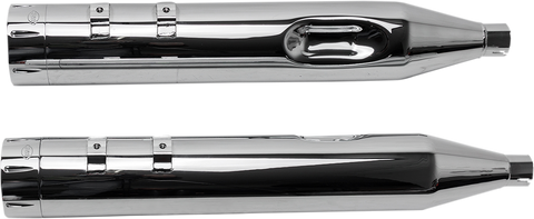 4-1/2" MK45 Performance Mufflers - Chrome with Chrome Tracer