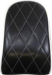 Bare Bones Pillion Pad - Diamond - Black w/ White Stitch - FL/FX '18-'22