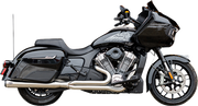2-into-1 Qualifier Exhaust System - Brushed Stainless Steel - Race Only - Indian with PowerPlus