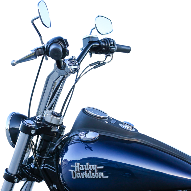 Handlebar Risers - Pull Back - 9-1/2" - Chrome