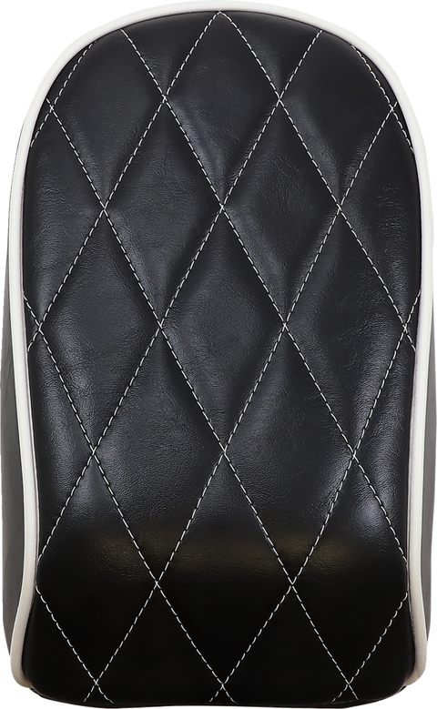 Bare Bones Pillion Pad - White Diamond - Black - FL/FX &