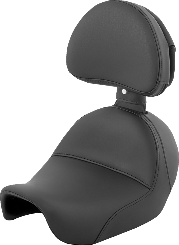 Heels Down Solo Seat - With Backrest - Plain - Black - Dyna