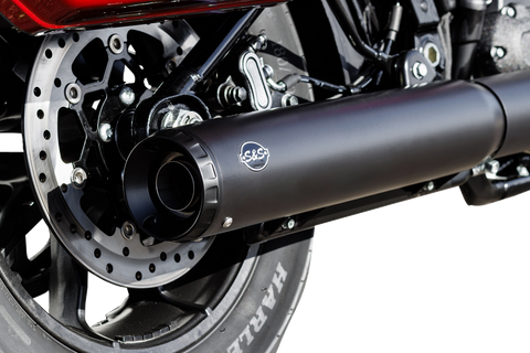 Grand National Slip-On Muffler - 50 State - 4" Black - M8 Softail