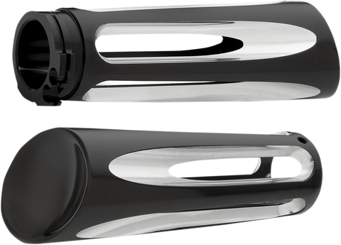 Ness-Tech® Deep Cut Billet Grips - Black