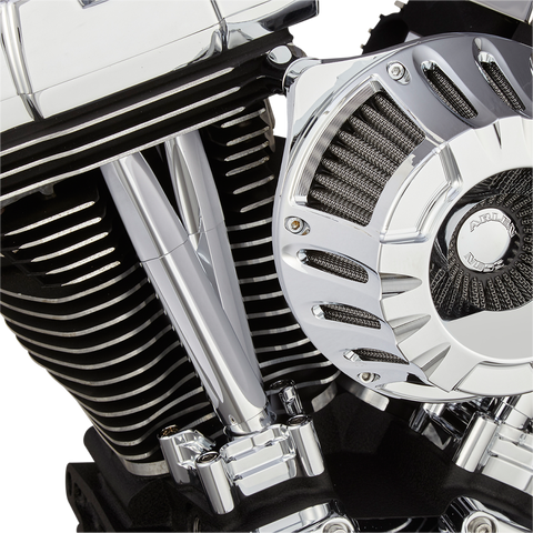 Pushrod Tube Cover Kit - Deep Cut® - Chrome - Twin Cam