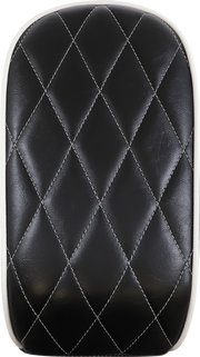 Bare Bones Pillion Pad - White Diamond - Black - FL/FX '18-'23